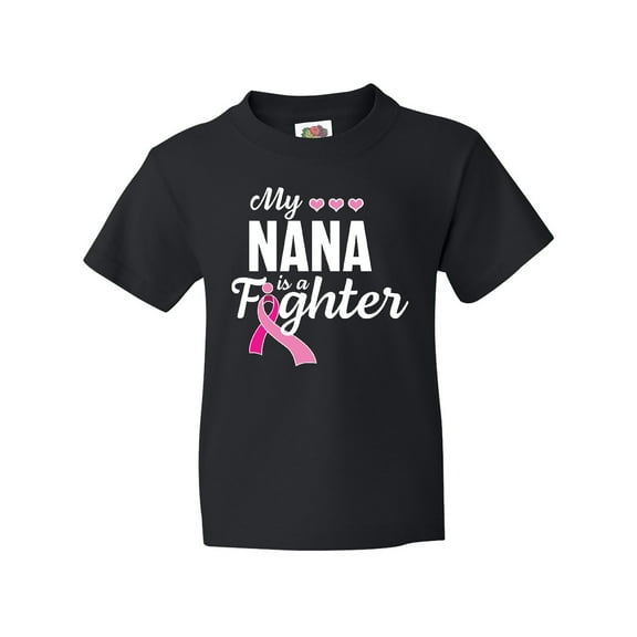 Inktastic Breast Cancer Awareness My Nana is a Fighter Youth T-Shirt