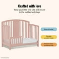 thumbnail image 4 of Dream On Me Universal Convertible Crib Toddler Guard Rail, Dusty Pink, 4 of 5