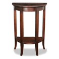 thumbnail image 1 of Leick Furniture Glass Top and Wood Demilune Hall Stand in Chocolate Oak, 1 of 2