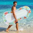 thumbnail image 6 of Inflatable Pool Float Hammock Lounge Chair, Water Floating Raft with Headrest for Pool Lake Beach Relaxation(Green,160X82X30CM), 6 of 7
