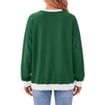 thumbnail image 4 of Fantaslook Color Block Sweatshirts for Women Crewneck Long Sleeve Oversized Pullover Tops Casual Fall Outfits, 4 of 8
