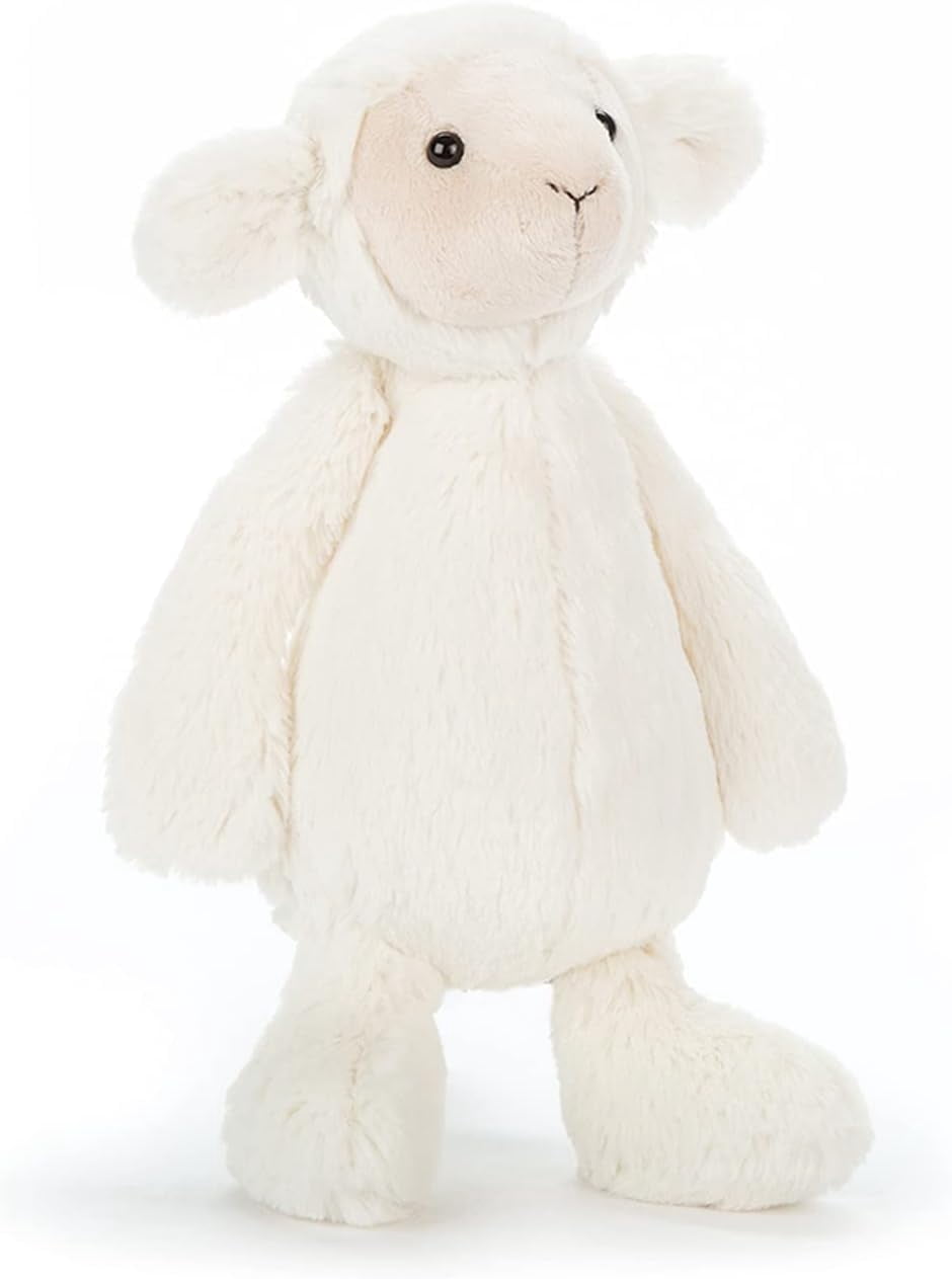 Jellycat Bashful Lamb Stuffed Animal, Medium 12 inches - Lamb and Sheep Plush Toy - Classic Children's Gift