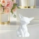 thumbnail image 5 of Figura geométrica de zorro de cerámica, estatuas modernas abstractas talladas a mano, escultura animal Blanco S, 5 of 9