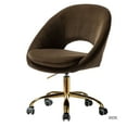 thumbnail image 1 of 14 Karat Home Velvet Home Office Chair for Teens, Adjustable Height & 360° Swivel Cute Computer Task Chair, Brown, 1 of 10