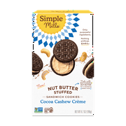 Simple Mills Nut Butter Stuffed Sandwich Cookies, Cocoa Cashew Creme, Gluten-Free, 6.7 oz