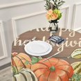 thumbnail image 5 of Coolnut Thanksgiving Pumpkins Round Tablecloth 60In, Water Resistant Spill Proof Large Table Cover for Indoor & Outdoor Family Gathering Dinner, BBQ Halloween Decoration, 5 of 7