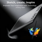 10X6 Inch Graphics Tablet Featuring a Battery-Free Pen with 8192 Pressure Levels, 12 Hotkeys, And Compatibility with PC, Mac, And Android for Digital Art, Design, And Online Teaching