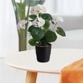 thumbnail image 5 of FeiFu Artificial Begonia Potted Plant Fake Flower Decor for Window Garden Yard Outdoor Indoor Ornament Home Decor Artificial Flowers White Free Size, 5 of 5