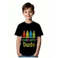 thumbnail image 1 of Back-to-School Trendy Short Sleeve T-Shirt for Boys and Girls | Comfortable Casual Summer Top with Street Style, Must-Have Fashion Essential, 1 of 6