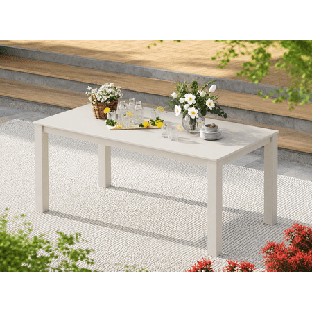Better Homes & Gardens by POLYWOOD Southlake 34 x 64 Outdoor Dining Table in Sand