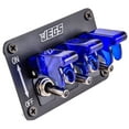 JEGS 11039 3Toggle Switch Panel with Switches Aluminum Construction ON