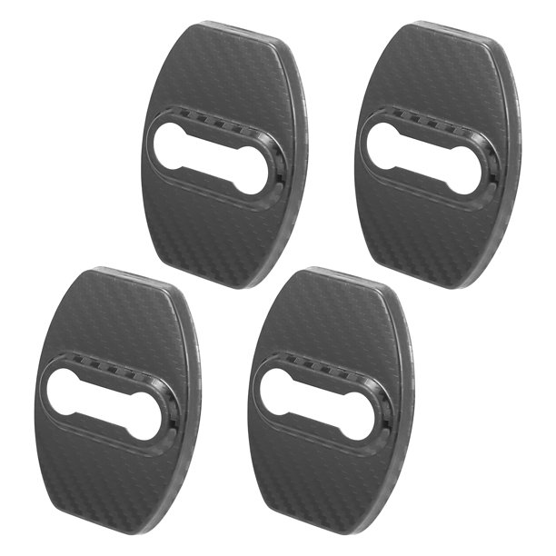 4 Piezas Para Coche Puerta Cerradura Pestillos Cubierta Protector Tapas Negro Gris