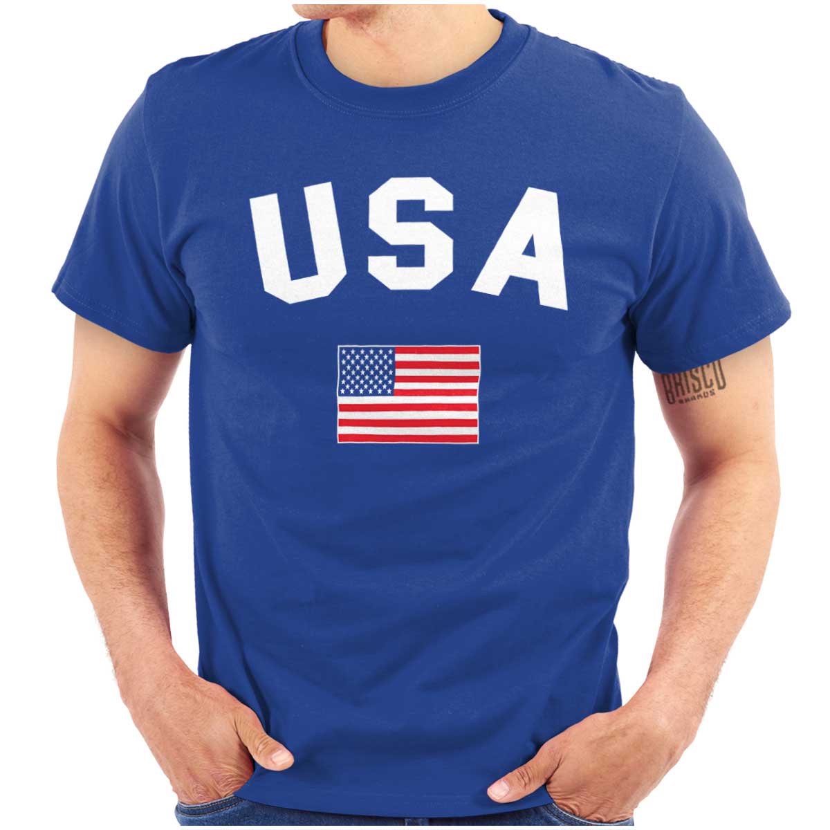 USA Patriot 4th of July Memorial Day Men's Graphic T Shirt Tees Brisco Brands S