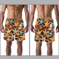 thumbnail image 3 of luoweisi Men's Beach Shorts Quick Dry Swim Trunks with Mesh Lining Starfish S, 3 of 5