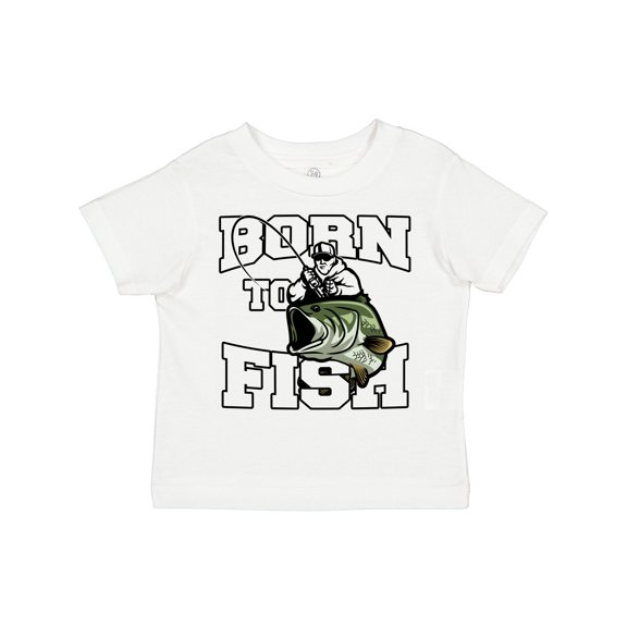 Inktastic Born to Fish Boys or Girls Toddler T-Shirt