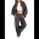 thumbnail image 1 of Conjunto de 2 Piezas para Mujer: Sudadera Informal de Larga con Cremallera y Pantalones Deportivos de Pierna Gris XXL, 1 of 10
