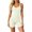 Beige, variant on Womens Romper Summer Fitness High Compression Crossback Long Leggings Piece Rompers for Women Black M