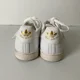 thumbnail image 4 of Adidas Stan Smith Men's 6.5 Women's 7.5 White Gold Sneakers Athletic Shoe Unisex, 4 of 6