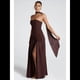 thumbnail image 4 of Vestido Tubo con Hombros Descubiertos y Diseño Lateral para Mujer, Ideal para Salir. Vestido Informal y Elegante. Marrón Oscuro L, 4 of 8