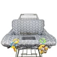 thumbnail image 1 of Funda para carrito de compras para bebé ICOPUCA Funda para trona de algodón, reversible, lavable a máquina para bebés, niños pequeños, niños o niñas (estampado de flechas grises), 1 of 5