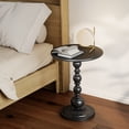 thumbnail image 3 of Funecy Metal Small End Table,Vintage Matte Black Round Side Table Nightstand for Bedside,Small Accent Pedestal Table for Living Room, 3 of 9