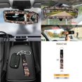 thumbnail image 7 of Renewold Dragonfly Moon Flower Pink Car Seat Covers Set of 15, Steering Wheel Cover Seatbelt Cushion Pad Trash Bin Mount Sunglasses Holder Rearview Mirror Cover Cup Holder Key Chain Car Accessories, 7 of 7
