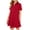Red, variant on ZZwxWA Women's Button Down Shirt Dress Summer Casual Short Sleeve Cotton Linen Ruffle Shift Mini Dresses Solid Color Womens Sundress