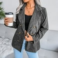 thumbnail image 3 of Vedolay Jackets Womens Casual Long Sleeve Open Front Lapel Collar Blazer Jacket,Dark Gray L, 3 of 5