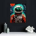 thumbnail image 4 of JEUXUS Space Wall Art Banksy Astronaut Pictures Wall Decor Street Graffiti Painting Art Funny Pop Prints Abstract Colorful Spaceman Framed Artwork for Bedroom Living Room Office Ready to 16x20in, 4 of 4