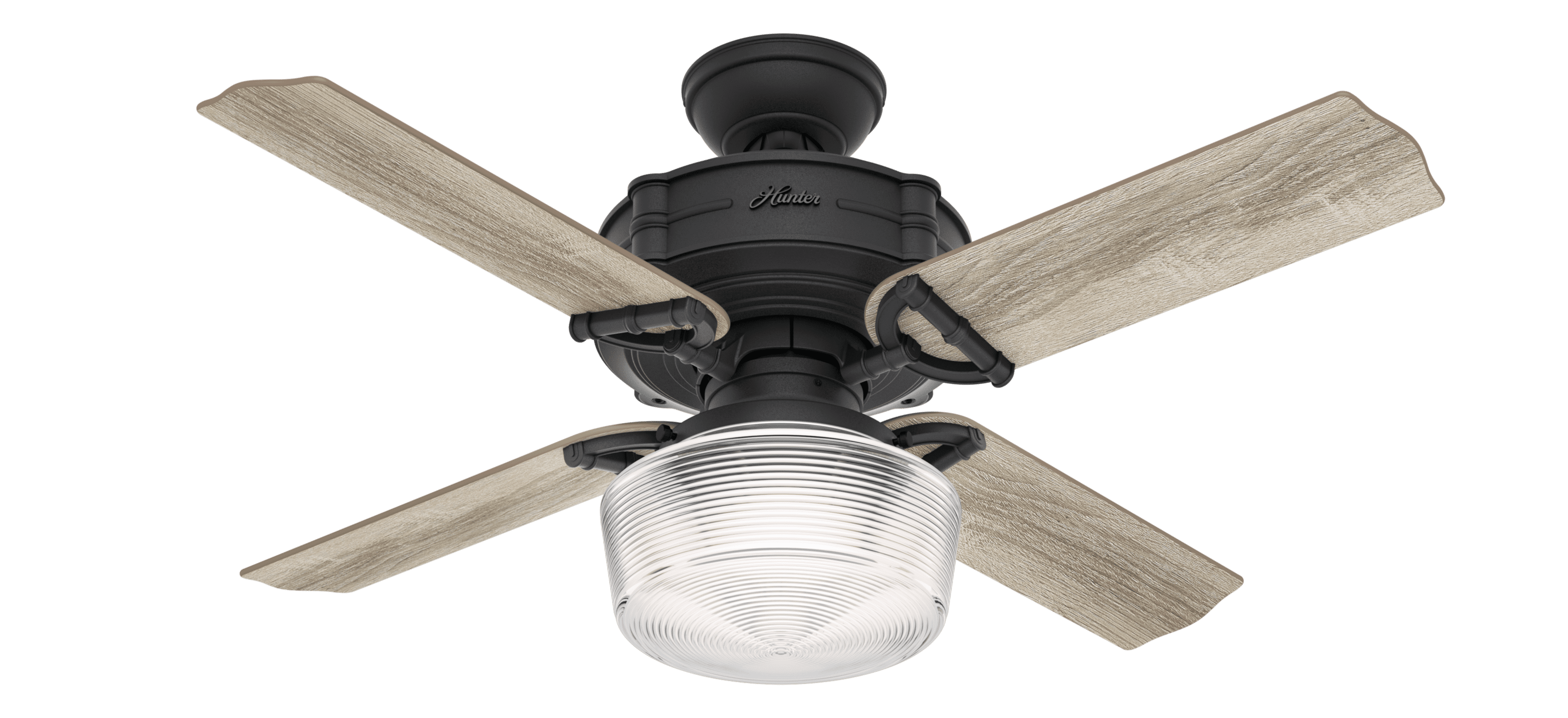 Hunter 44" Brunswick Natural Iron Ceiling Fan with Light Kit and Remote
