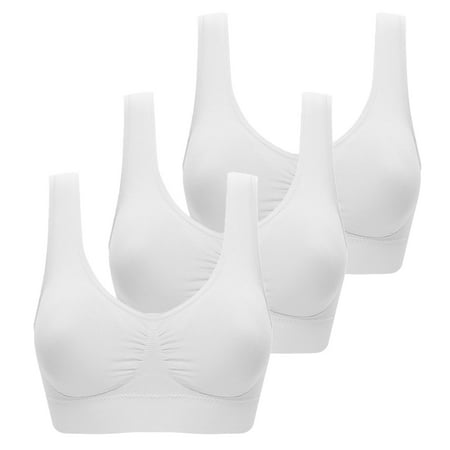 FUNUONY Big Sale!!Bras for Women 2025 New Bra Plus Bra Thin Size Full Cup Tops Large Color Sports Women Bra Women s Blouse White S