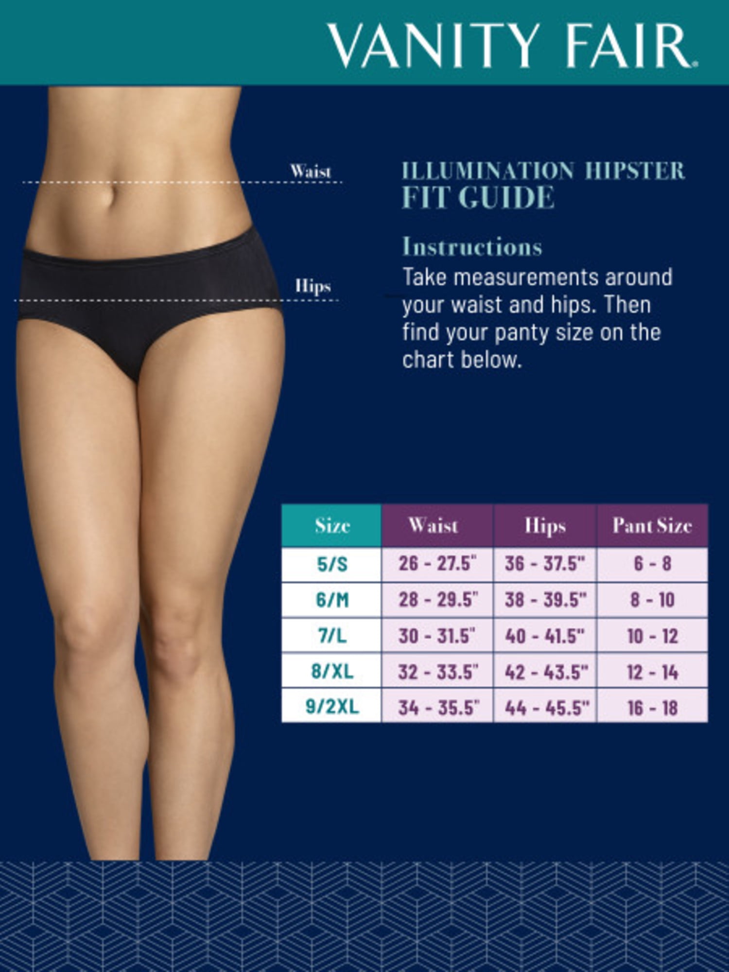 Vanity Fair Lingerie Women's Illumination Hipster Underwear