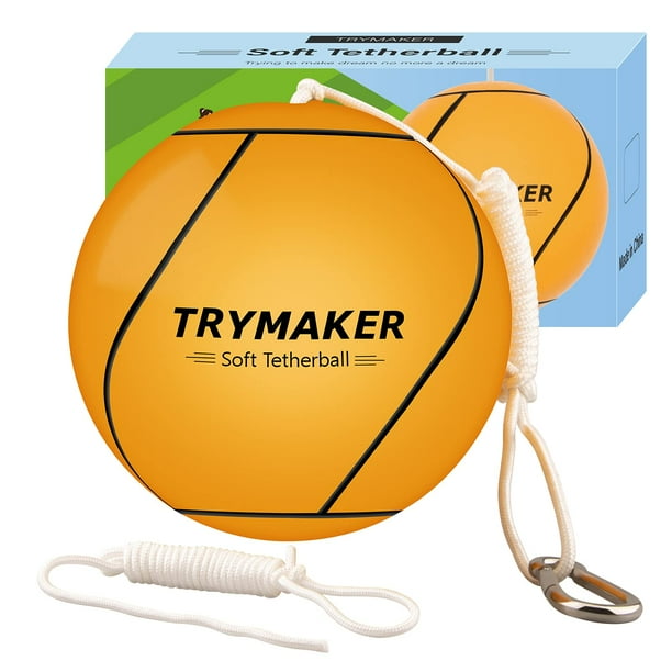 Trymaker Tetherball, Tether Balls and Rope Set for Kids,Replacement