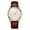 Brown, variant on Men Business Watch Round Dial Faux Leather Strap Quartz Movement Teens Adults Formal Dress Wristwatch Fashion Jewelry Accessory