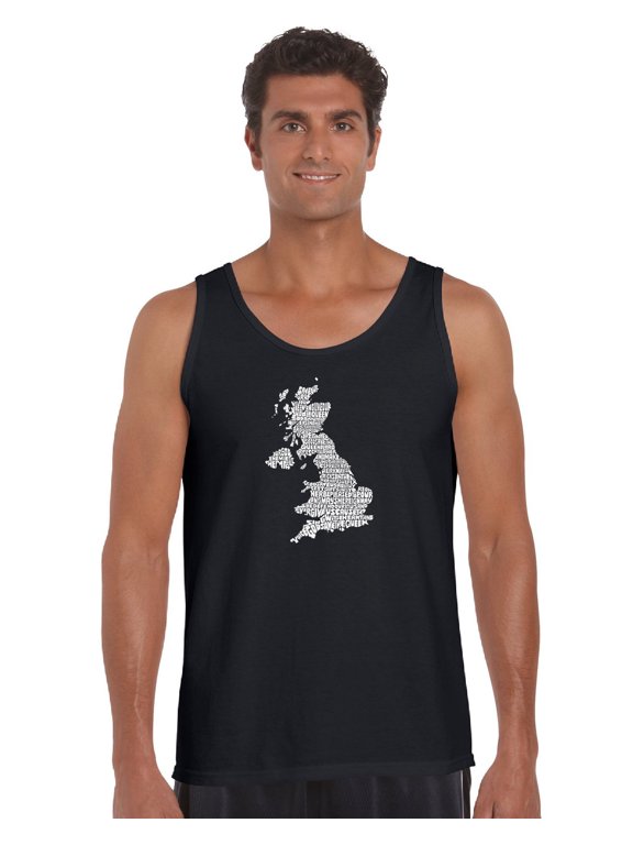 Men's Word Art Tank Top - GOD SAVE THE QUEEN