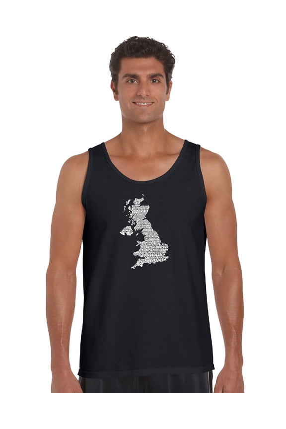 Men's Word Art Tank Top - GOD SAVE THE QUEEN