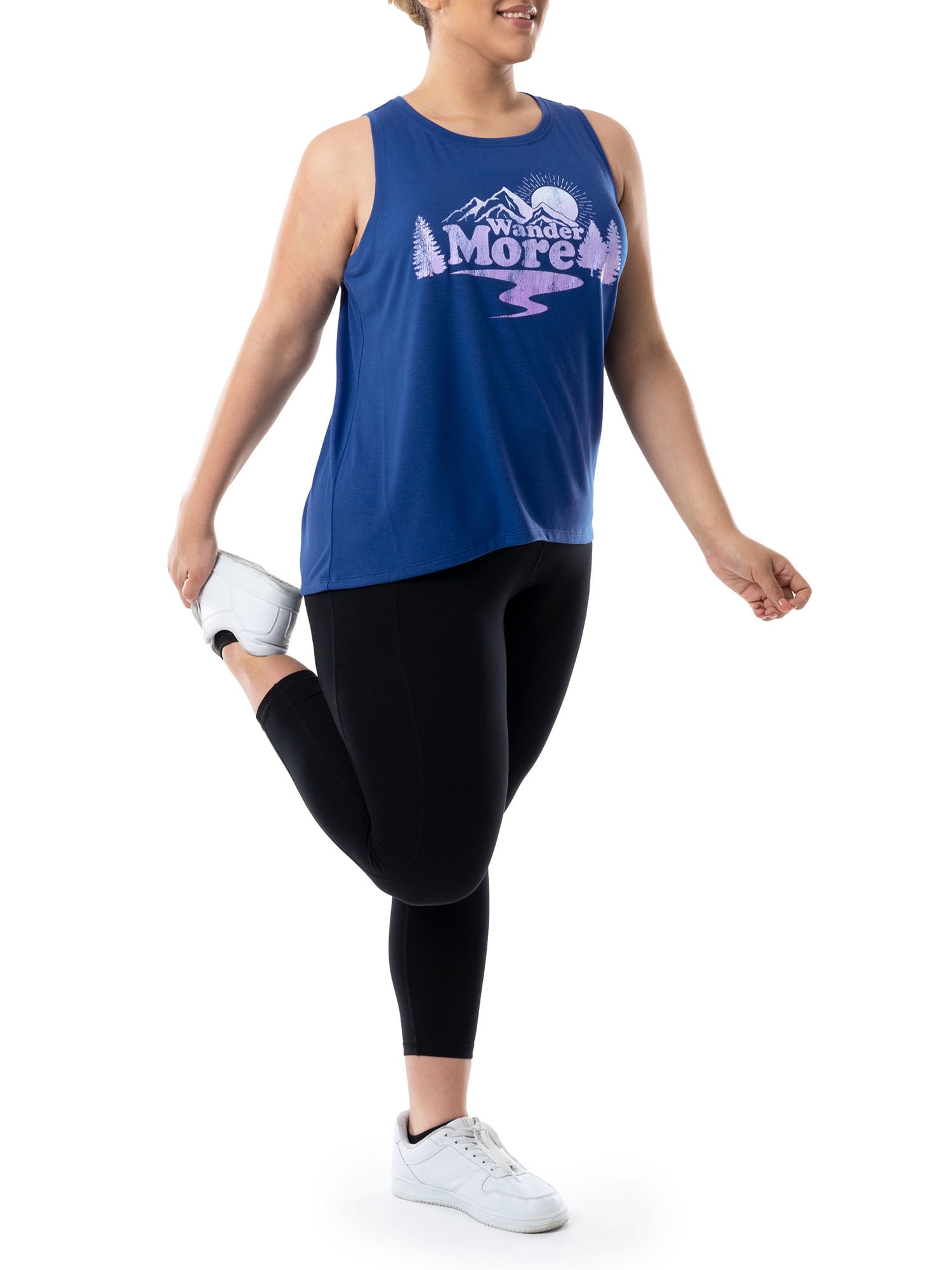 Athletic Works Women's Plus Graphic Tank Bundle, 2-pack