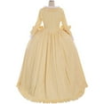 thumbnail image 4 of Women's Colonial Georgian Rococo Yellow Dress 18th Century Marie Antoinette Rococo Gown Dress, 4 of 7