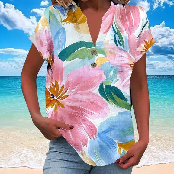 Women's Tops Striped Shirt Blouses Dressy Casual Short Sleeve Blouses for Women my items in cart