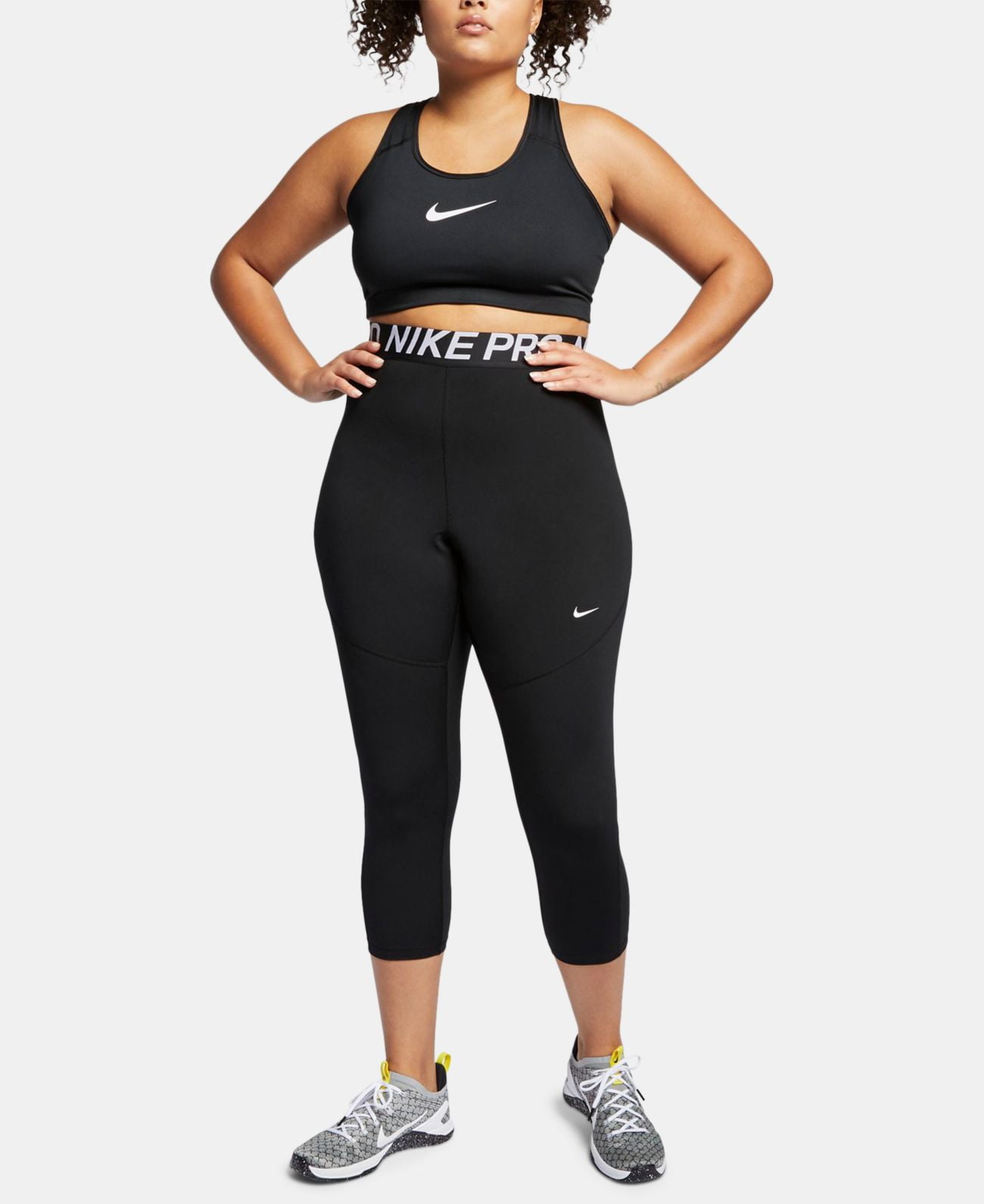 Nike Womens Plus Size Pro Cropped Leggings - Walmart.com