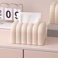 thumbnail image 1 of Herunwer Beige Bread-Shaped Tissue Box, Simple Design Plastic Durable Rectangle Tissue Holder, Home & Living Room Decor, 1 of 6