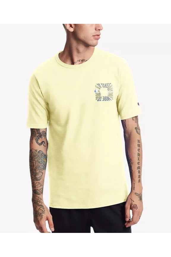Mens Heritage Tee, Left Chest Graphic Medium Lemon Glacier-586375