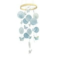 thumbnail image 2 of JMKQLZ Natural Shell Wind Chime with Butterfly Motifs, Decorative Hanging Ornament for Balcony and Bedroom, Elegant Home Decor with Colorful Details and Gentle Sounding Bells, 2 of 6