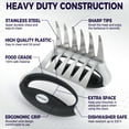 thumbnail image 6 of CHEFSPOT Stainless Steel Meat Shredder Claws - Beef Chicken Grilling Accessories, Dishwasher Safe, 6 of 8