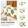 thumbnail image 4 of Storage Box With Lid 16.5x12.6x11.8In Foldable Stacked Household Storage Box Black Cartoon Owl, 4 of 7