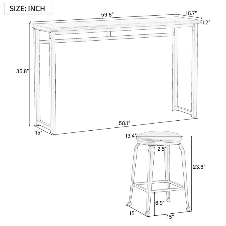 High top online table dimensions