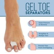 All Sett Health Toe Separators for Bunions, Toe Spacers, Hammer Toe Straightener, Correct Toes and Bunion Relief, 8 Pc