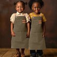 thumbnail image 2 of Kids Aprons AdjustableTool Waterproof For Cooking Painting Gardener Canvas Apron For 6-12 Girls And Boys, 2 of 5