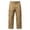 Khaki, variant on Men's Multi-Pocket Work Pants - Men's Outdoor Casual Tactical Trousers Durable Fabric with Elastic Waist Attire Hiking Longs