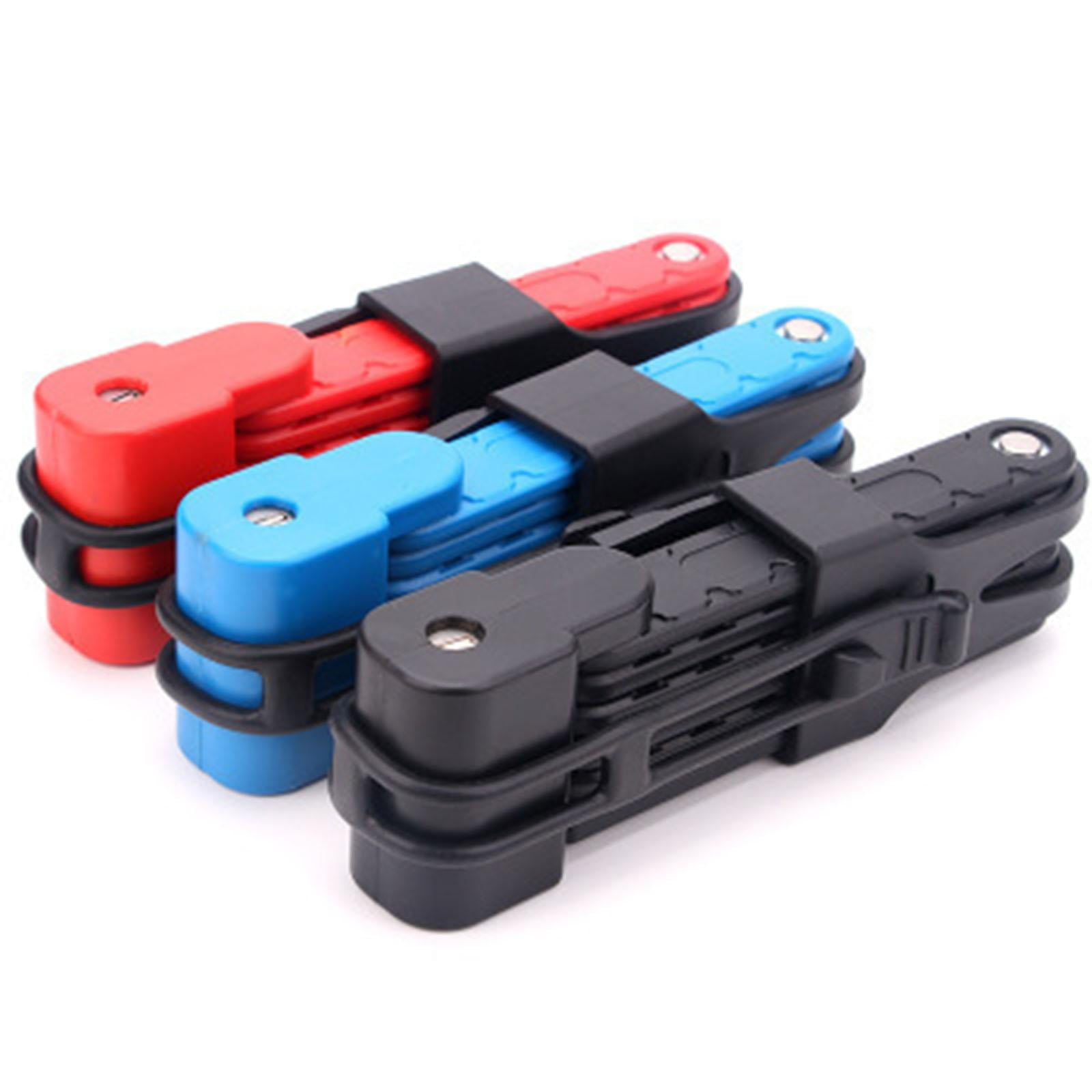 DimyFew Bike Lock Bicycle Scooter Motorcycle Folding Locks with 2 Keys, Fold Chain Heavy Black